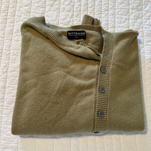 Kittenish Olive Green Cardigan Sweater